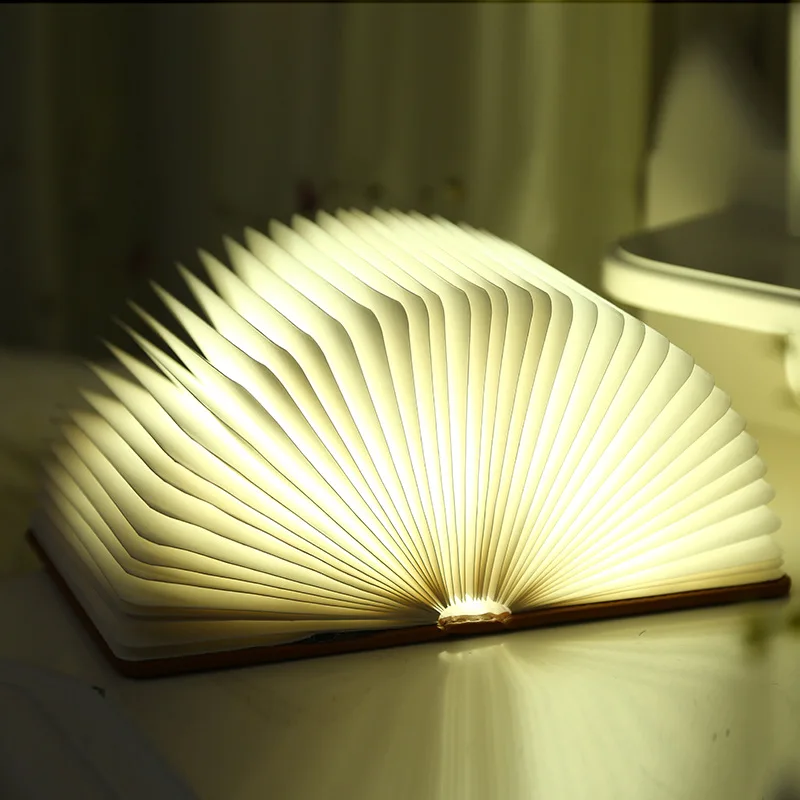

Creative Design LED Night Light Leather Folding LED Book light Lamp Nightlight USB Rechargeable Home Table Desk Decor