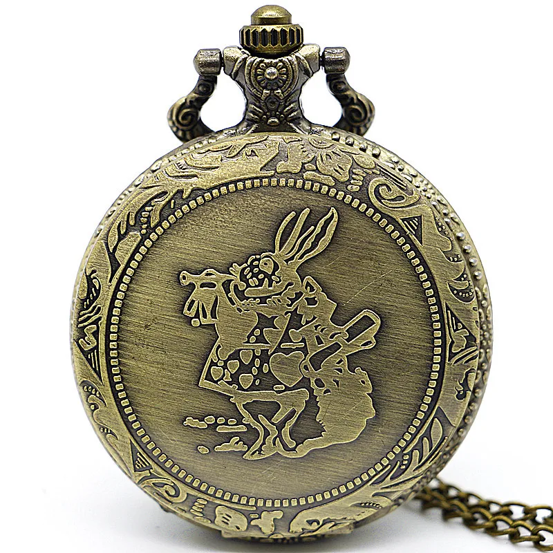 Retro-Anime-Alice-In-Wonderland-Pocket-Watch-Necklace-For-Women-Men-Vintage-Bronze-Flip-Quartz-Fob