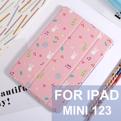 Чехол для планшета с милым кроликом из мультфильма для Mini 5, новинка, iPad 9,7, Air 1, 2, чехол с подставкой, анти-капля, для iPad 2, Mini, 1, 2, 3, 4, чехол - Цвет: C1 for iPad mini 123