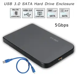 2,5 "SATA HDD жесткий диск Внешний корпус 2 ТБ USB 3,0 Desktop сумка + кабель для ПК компьютер