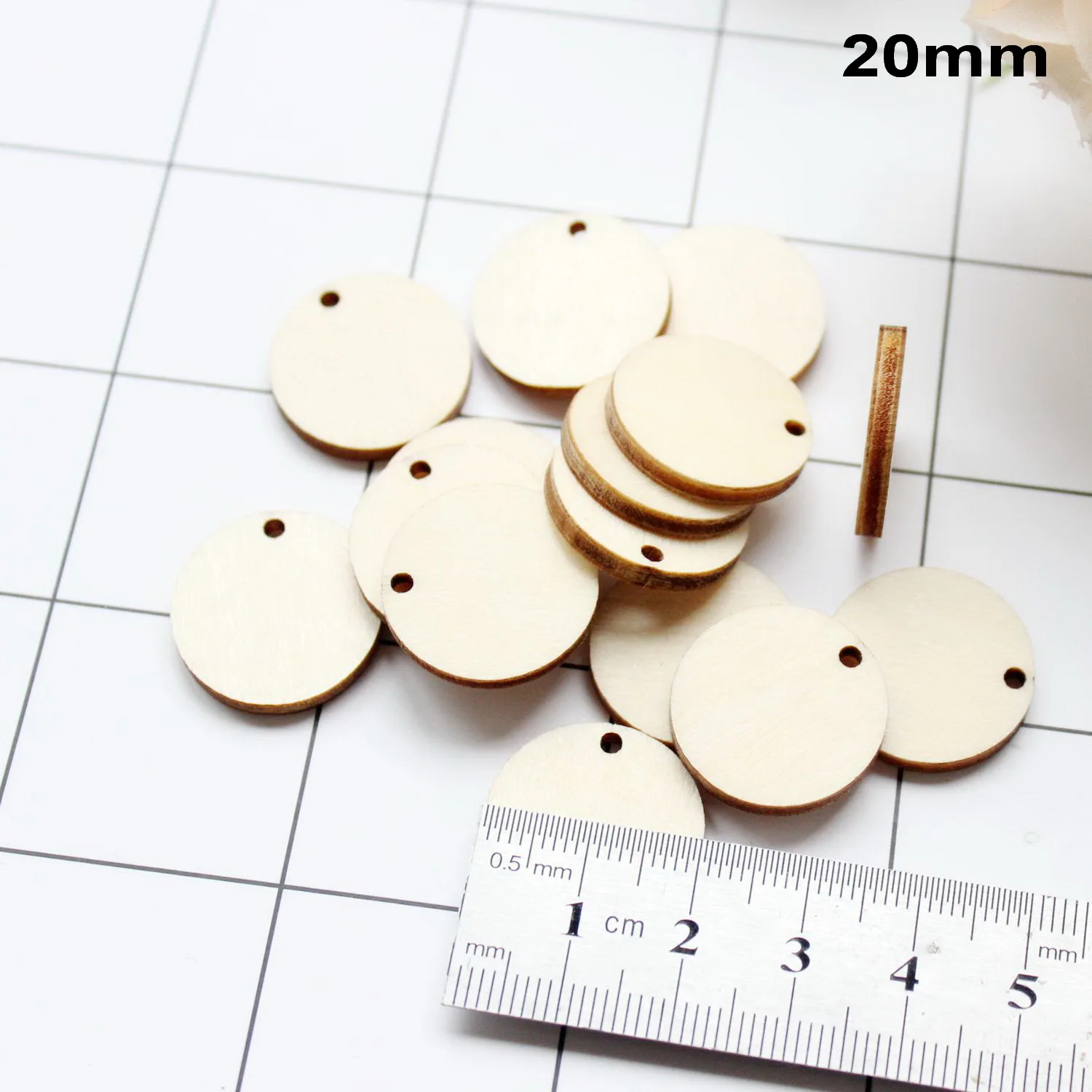 20 мм/25 мм/30 мм/38 мм натуральные простые деревянные диски Подвески Свадебные вечерние украшения для Wood-CT1202