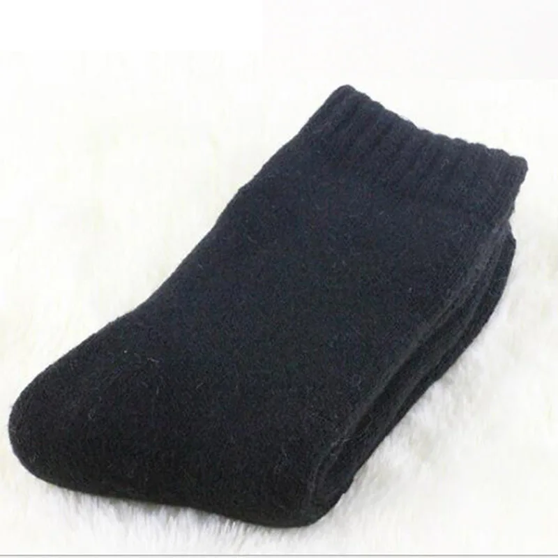 Мужские шерстяные зимние носки толстые теплые носки Высокое качество теплые шерстяные носки мужские модные подарки для мужчин носки из мериносовой шерсти 1 пара - Цвет: Navy