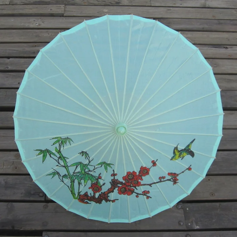 Один Кусок высокое качество Японский бамбук шелковый зонтик для свадьбы с ручной росписью цветок конструкций и различных цвета