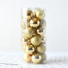 Рождественские украшения в виде шара 24 шт. блестящие и полированные глянцевые украшения на елку Прямая поставка
