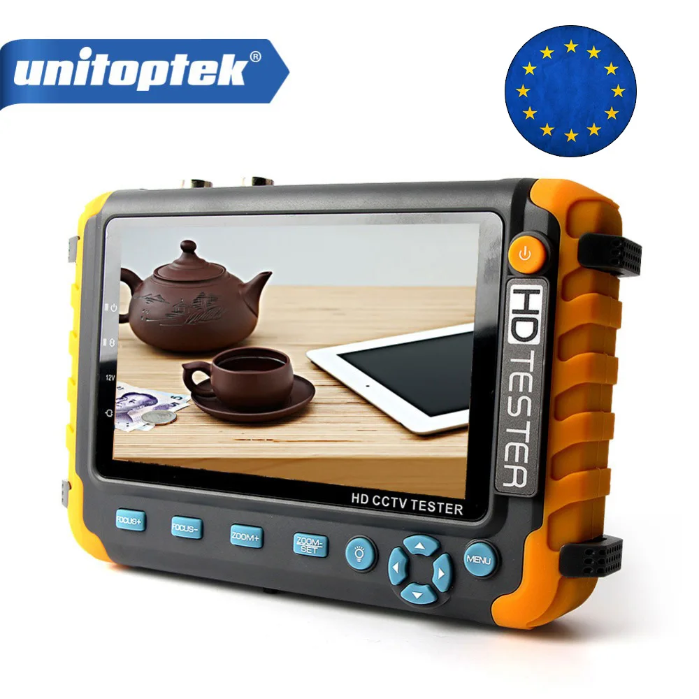 

1080P / 5MP 4 IN 1 CCTV Tester 5 Inch LCD Color Screen AHD TVI CVI Analog Camera Tester CCTV Monitor Audio Test HDMI VGA Input