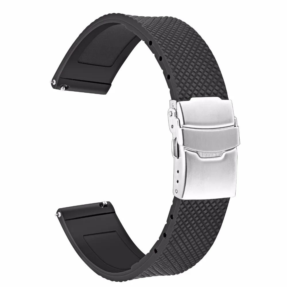 Ремешок для часов из натуральной резины 20 мм 22 мм для samsung Galaxy Watch 42 мм 46 мм SM-R810/R800 быстросъемный ремешок из смолы браслет на запястье