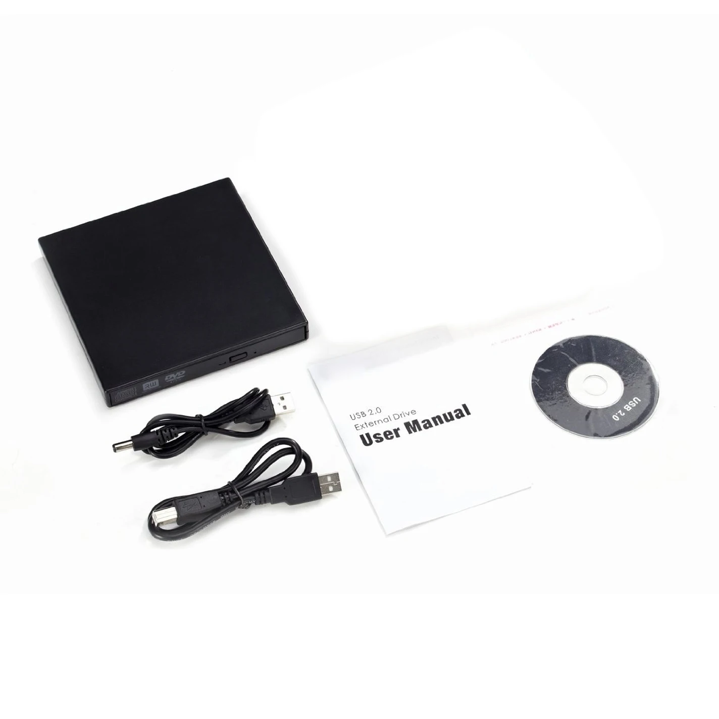  Portable Slim External USB DVDROM DVDRW Burner Writer Optical Drive For Laptop Netbook Notebook PC 
