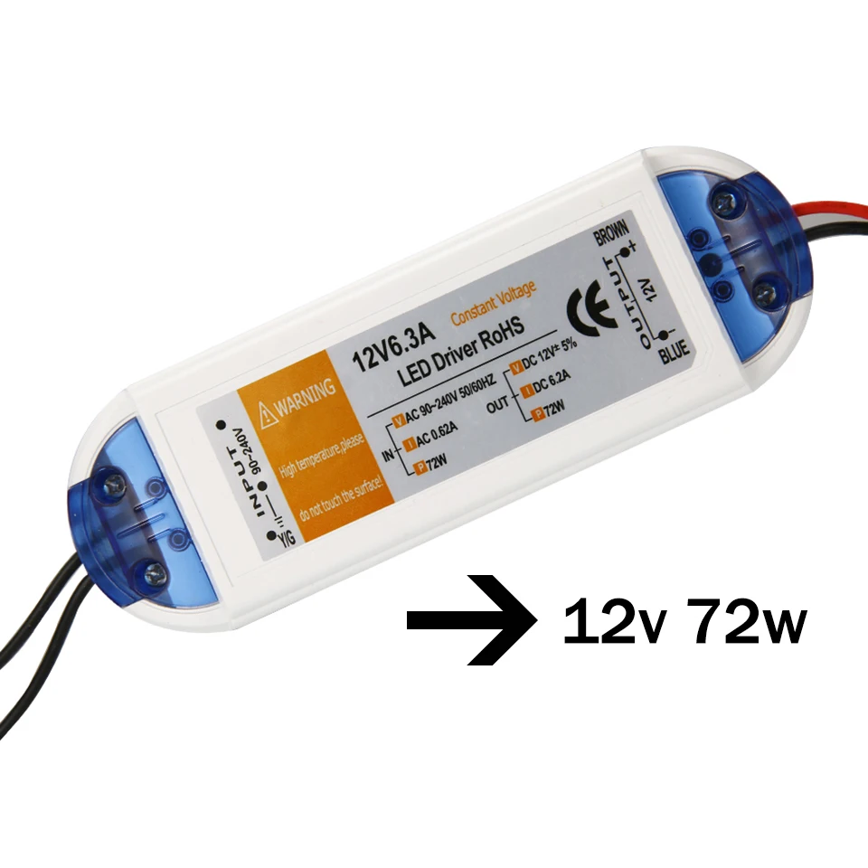 12V Питание светодиодный драйвер 18/28/48/72/100W AC110V 220V постоянного тока до работающего на постоянном токе 12 В в светильник ing Трансформатор Адаптер для Светодиодные ленты потолочный светильник лампочка