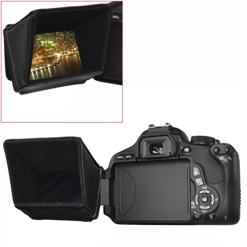 Neewer 3.5" LCD Screen Sun Shield Hood for DSLR Cameras and Camcorders