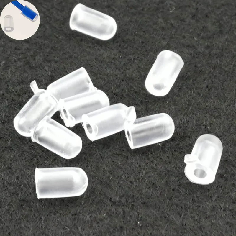 

50pcs/lot EL wire Transparent color Cap/Insulation tail CAP use for LED Strip EL wire DIY Festival decoration Use for 2.3MM