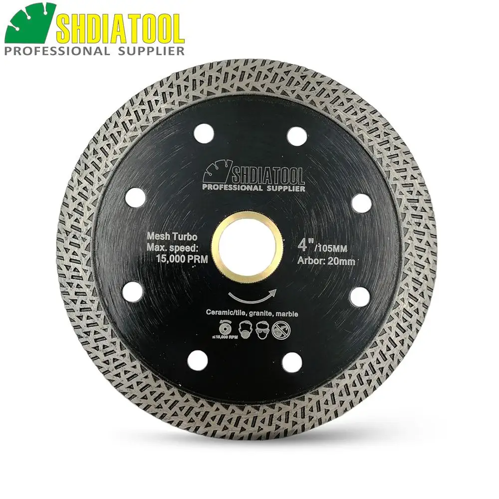 Dia 4"/ 4.5"/ 5" Hot pressed sintered Mesh Turbo Diamond Saw blades porcelain tile Cutting Disc marble circular saw blade