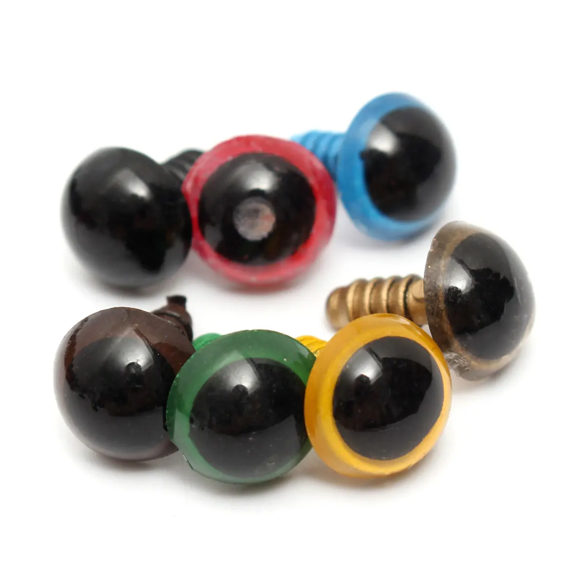 80Pcs 40Pairs 10mm Color Mix Plastic Chic Safety Eyes DIY For Teddy Bear Stuffed font b