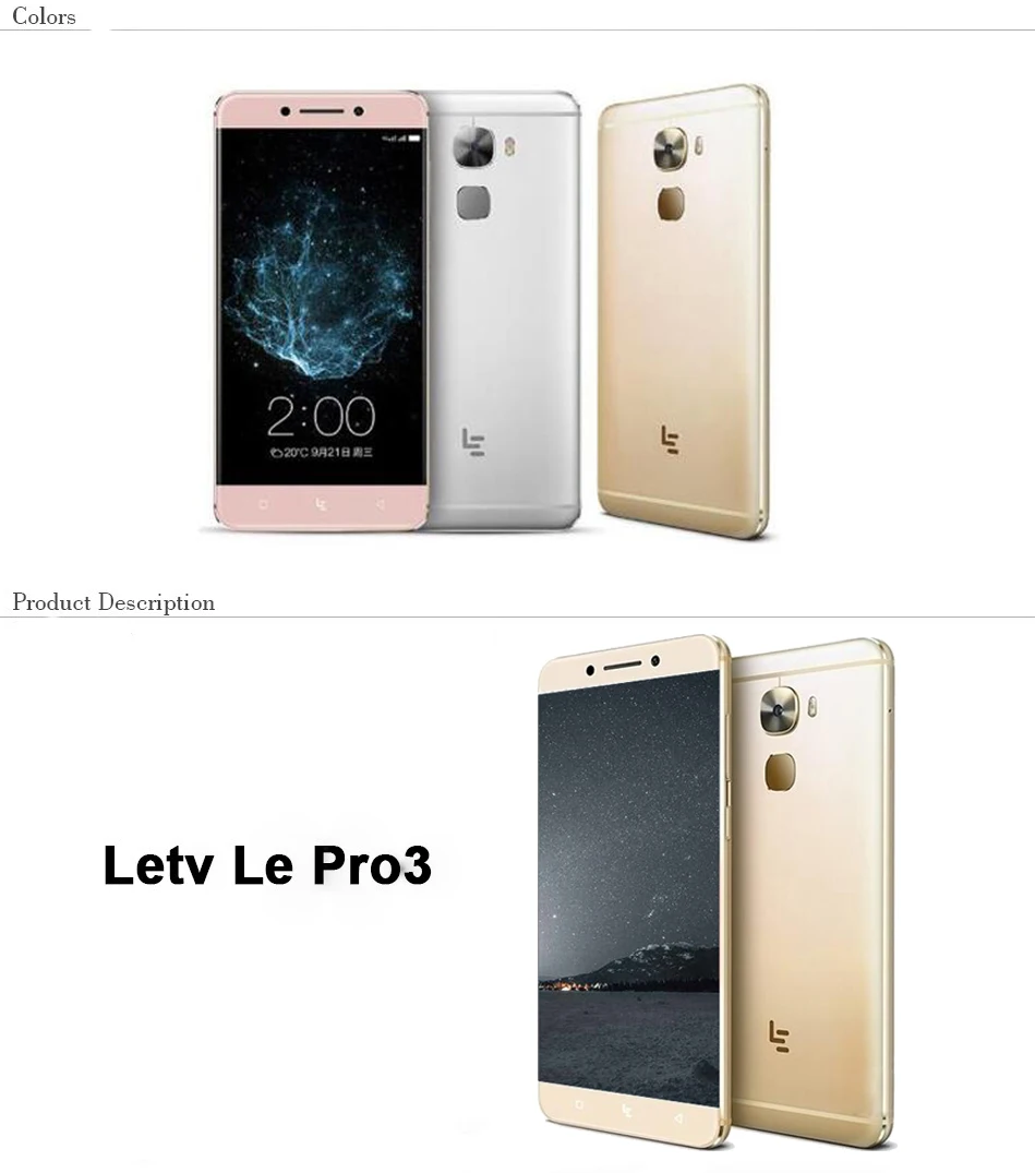 Letv LeEco Le Pro 3X720 Snapdragon 821 5," Dual SIM 4G LTE мобильный телефон 6G RAM 64G ROM 4070mAh NFC