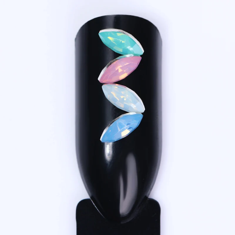 1 коробка острые плоские нижние 3D Стразы для ногтей смешанные цвета 23 узора для домашнего маникюра художественные украшения аксессуар в колесе