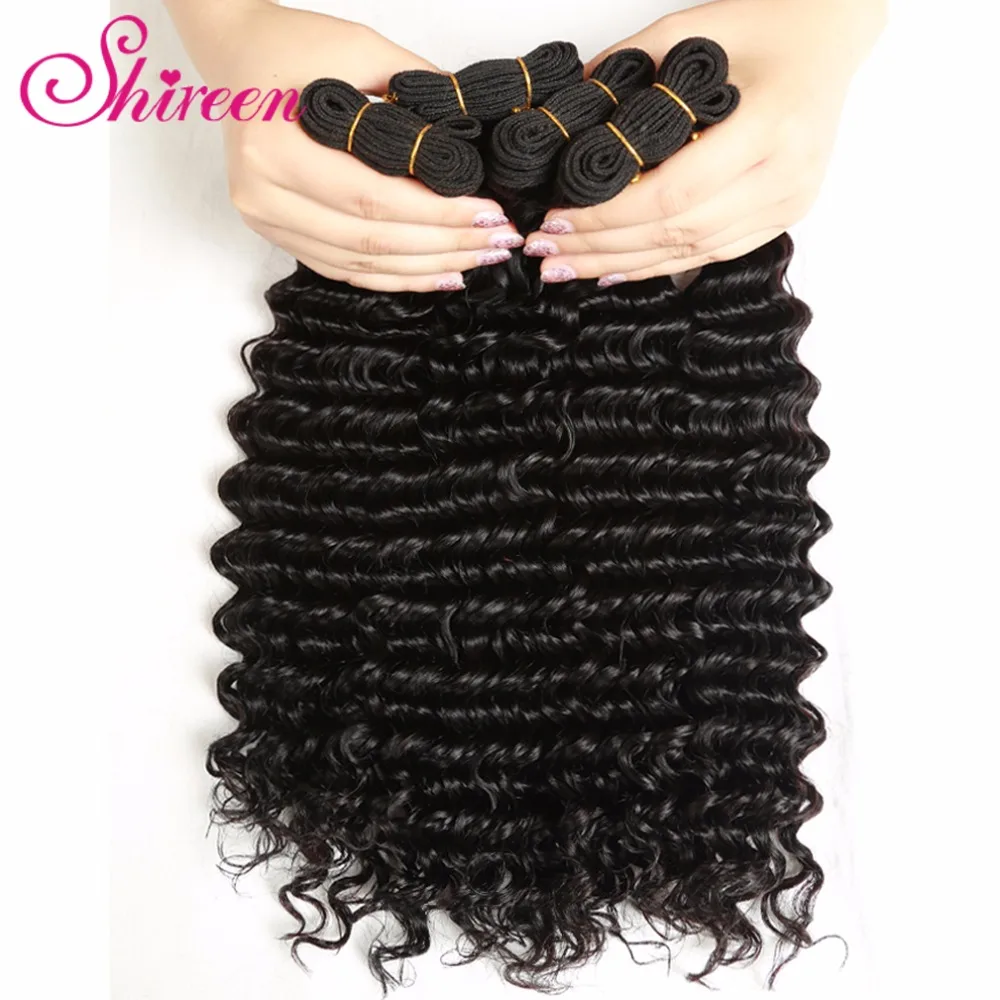 Shireen Indian Hair Weave Deep Wave Bundles Natural Black Color 100% Remy Human Hair Extension Deep Curly Hair 3 Bundles Shireen Indian Hair Weave Deep Wave Bundles Natural Black Color 100% Remy Human Hair Extension Deep Curly Hair 3 Bundles