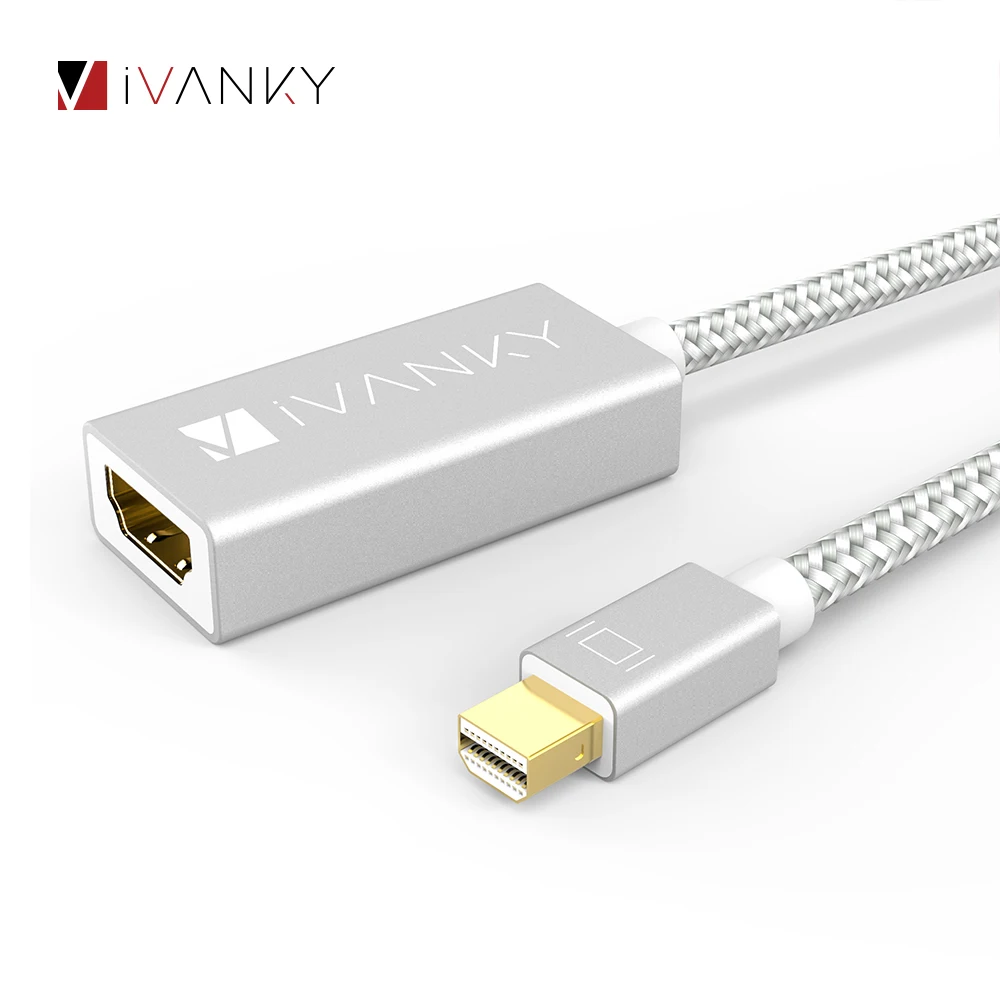 

[Lifetime Warranty] iVANKY 1080P@60Hz Mini DP(Male) to HDMI(Female) Adapter Thunderbolt HDMI Adapter for MacBook Air-[2pcs/pack]
