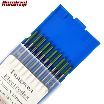 

WP 10 Piece Green Color 3.2mm*150mm (approx.1/8"x6") Pure Tungsten Electrode Head Tungsten Needle/Rod For Welding Machine