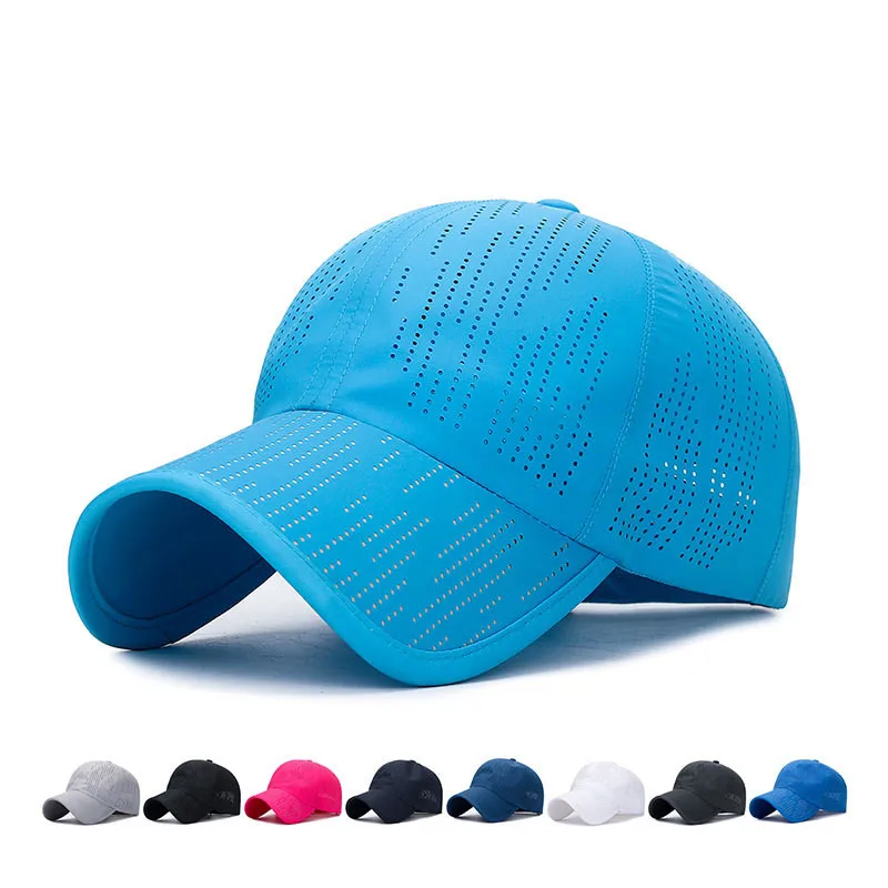 

New Summer Men Women Sports Tennis Caps Outdoor Simple Adjustable Breathable Solid Color Hat Outdoor Sports Sun Hats