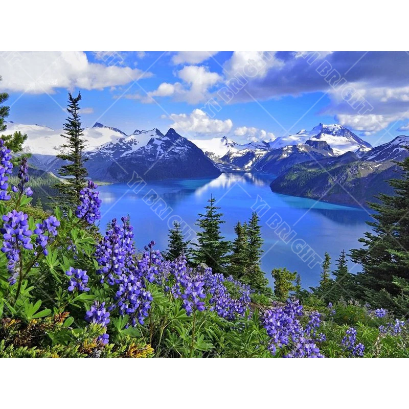 

Snow Mountain Diy Diamond Painting Cross-stitch Kit Full Diamond Embroidery Scenery Square Mosaic 5D Diamond Needlework YDD