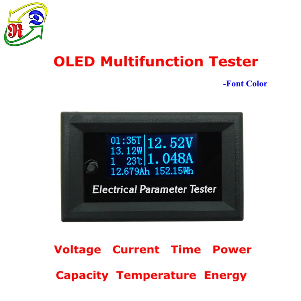 RD 7в1 OLED Многофункциональный тестер, измеритель напряжения, тока, времени, температуры, емкости, Электрический вольтметр, амперметр