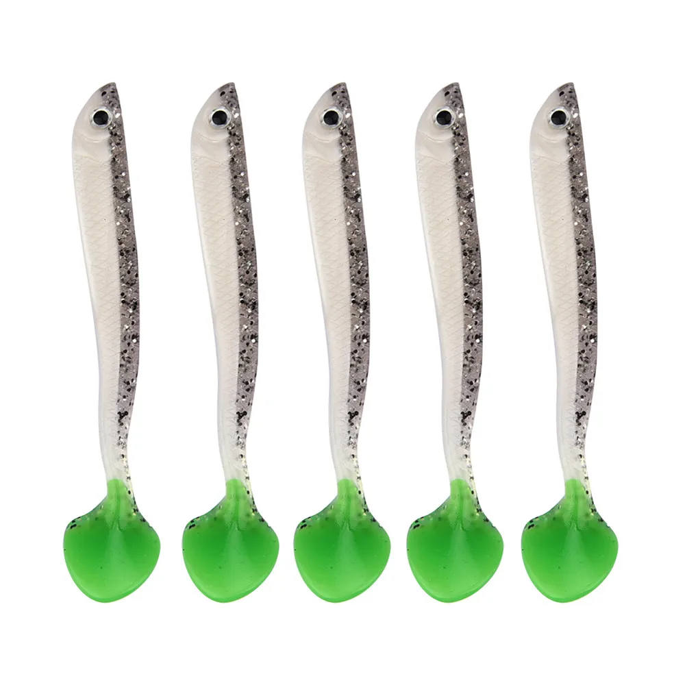 

CHAMSGEND 5Pcs/lot Wobbler Fishing Lure 11cm Easy Shiner Jig Swimbait Artificial Double Color Silicone Soft Bait Carp Bass Lures