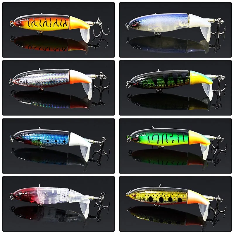 الهائل Plopper طعم سنارة صيد توبواتر الدورية الذيل العائمة إغراء Wobblers بوبر الصعب إغراء الطعم الاصطناعي 10 سنتيمتر 13g