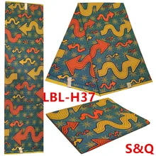 Африканская ткань Африканская восковая печать ткань Анкара ткань для Пэчворк 6 ярдов хлопок ткань для платья tissus воск LBL-H37