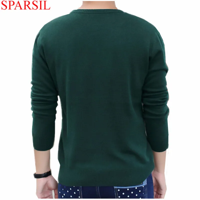Новинка, Sparsil, стильный мужской зимний свитер с V-образным вырезом, стильный пуловер с длинным рукавом, осень/зима, теплый и мягкий вязаный джемпер С3