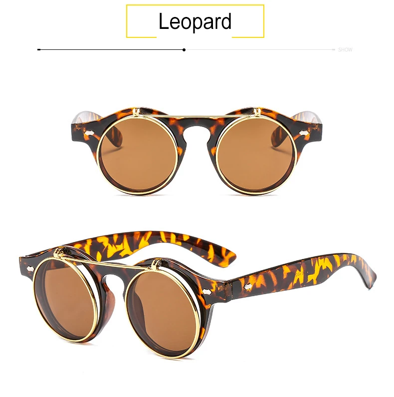SAYLAYO Новые Модные Винтажные Солнцезащитные очки в стиле стимпанк С Откидывающейся Крышкой классические двухслойные дизайнерские солнцезащитные очки с защитой от уф400 лучей