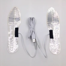 5V USB стельки с подогревом ноги стельки с подогревом, зимние уличные спортивные лыжные теплые стельки для мужчин и женщин обувь L 23 см