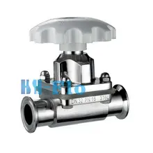 1-1/" 316L нержавеющая сталь санитарный трехзажимный мембранный клапан пивоваренный молочный продукт