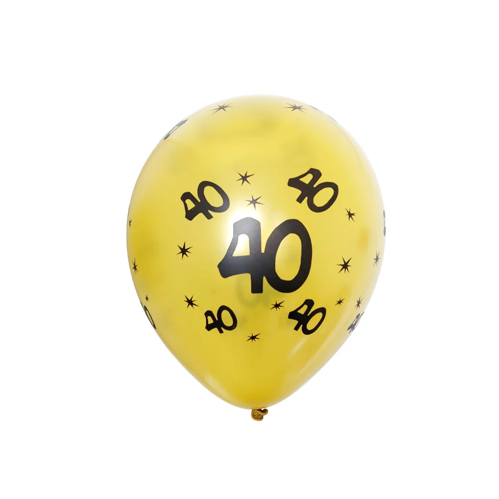 10 шт. 12 дюймов шары на день рождения с цифрами 18 25 30 40 50 60 лет с днем рождения цифровые латексные шары для взрослых - Цвет: 10pcs