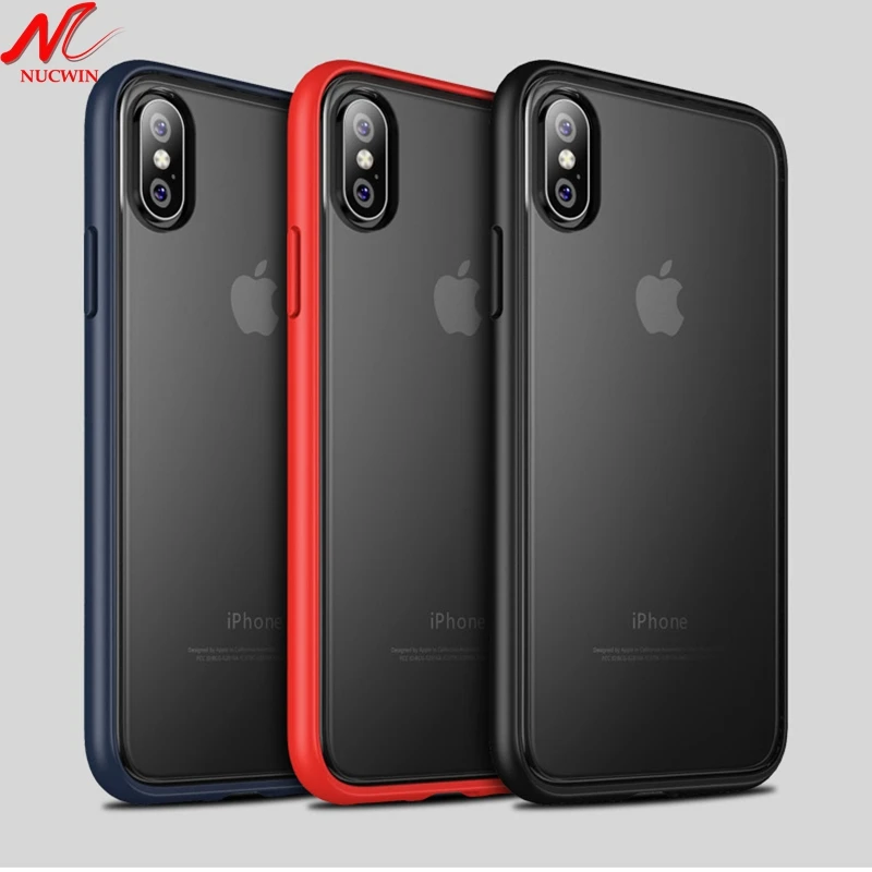 for iPhone Xs 5.8 inch Case Max 6.5 Luxury Ultra Thin Slim Matte Semi-Transparent Full Protect Cover Xr |