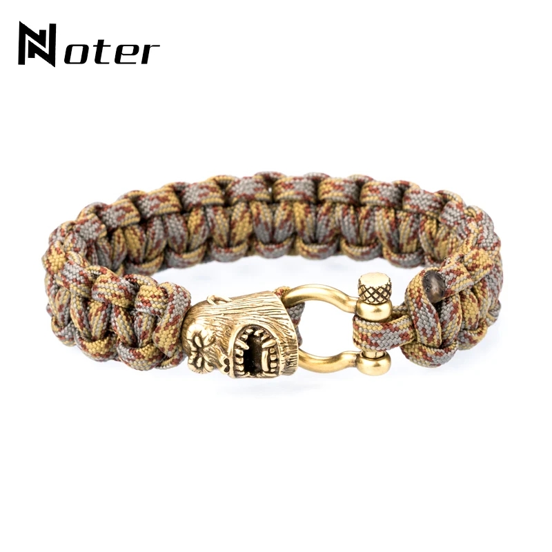 

Noter Oranguta Face Survival Parachute Cord Buckles Bracelet Umbrella Rope Paracord Bracelet Kit Wristbands Men Hand Jewelry