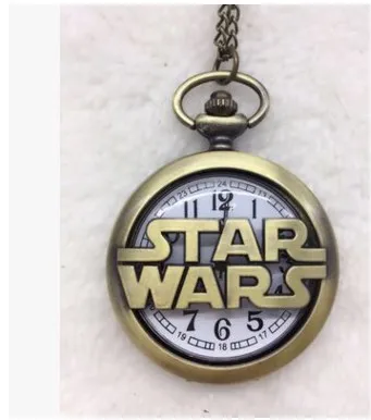 

Antique Bronze Star Wars Quartz Pocket Watch Vintage Retro Hollow Metal Case Flip Fob Chain Clock Pendants For Men Women Gifts