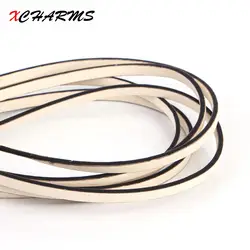 Xcharms 100*0.5 см белый кожаный шнур и веревки DIY ювелирных изделий Интимные аксессуары jewelry браслет Цепочки и ожерелья материалы для