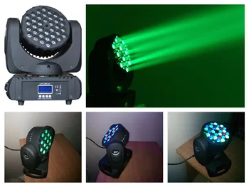 

4pcs+flightcase, Beam Moving Head LED 36x3W RGBW Cree Lamp wash Light stage lighting dj Disco DMX