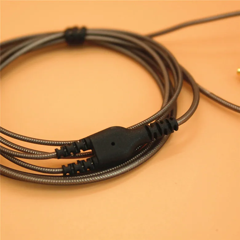 MMCX кабель для Shure SE215 SE535 SE846 наушники обновление Сменные кабели с дистанционным микрофоном Регулятор громкости гарнитура провод