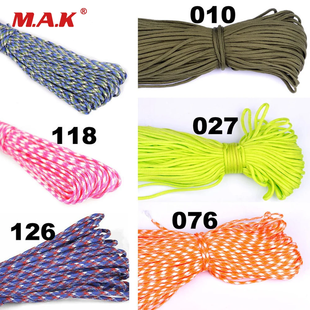 25/50/100/قدم Paracord 550 8/16/32/m المظلة الحبل الحبل حبل مل المواصفات النوع الثالث 7 ستراند تسلق التخييم بقاء المعدات 25/50/100/قدم Paracord 550 8/16/32/m المظلة الحبل الحبل حبل مل المواصفات النوع الثالث 7 ستراند تسلق التخييم بقاء المعدات