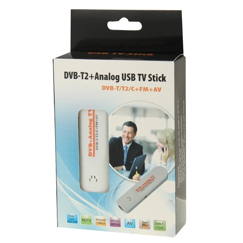 Мини-usb 2,0 цифровой DVB аналоговый ТВ-накопитель Поддержка FM AV DVB-T T2 C