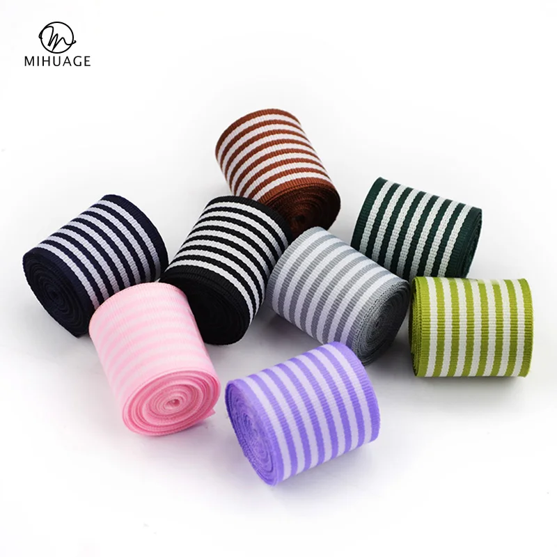 

MiHuaGe 25Code Striped Packing Ribbon Holiday Gift Fashion Decorative Threaded Ribbon High-Grade Flower Decoration Materials