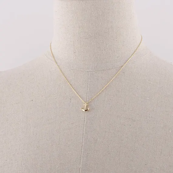 Крошечный Якорь Ювелирные изделия Подвеска Ожерелье для женщин чокер ожерелье