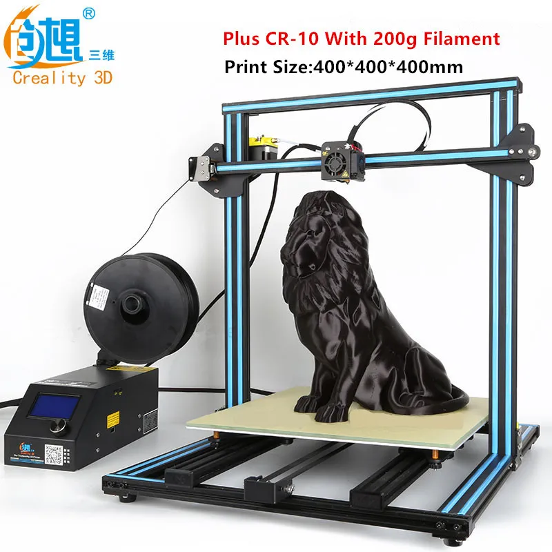 

2017 Latest Various Optional 3D Printer Max Print Size300mm/400mm/500mm Creality CR-10 3D Printer With Filament Monitoring Alarm