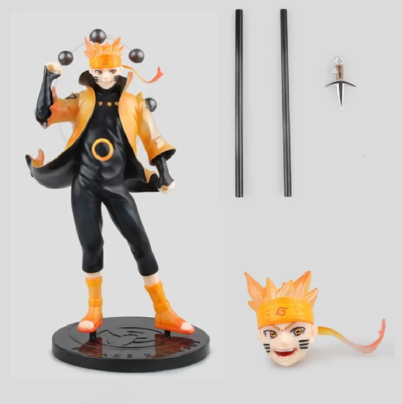 Аниме Наруто фигурка игрушка шесть бесчисленных модель Uzumaki Shippuden 21 см смола