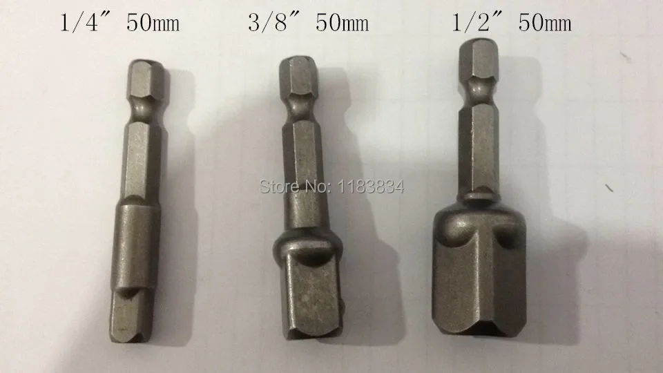3 шт. Сверхмощный Socket Адаптер 1/4 Шестигранным Хвостовиком &quot3/8&quot 1/2 &quotSocket Bit