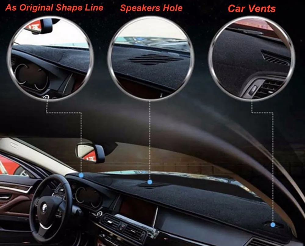 Dashboard Mat Insulated Original Factory Shape pad Protection Cover Carpet Dashmat Special Model For BMW X6 X6M E71 Without HUD For Special Car Model