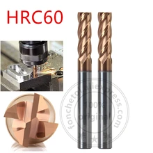 3 мм-20 мм shaft-1PCS-Freeshipping HRC60 4 флейты Концевая фреза, ЧПУ чугун сплав Сталь Нержавеющая сталь под давлением Сталь резак