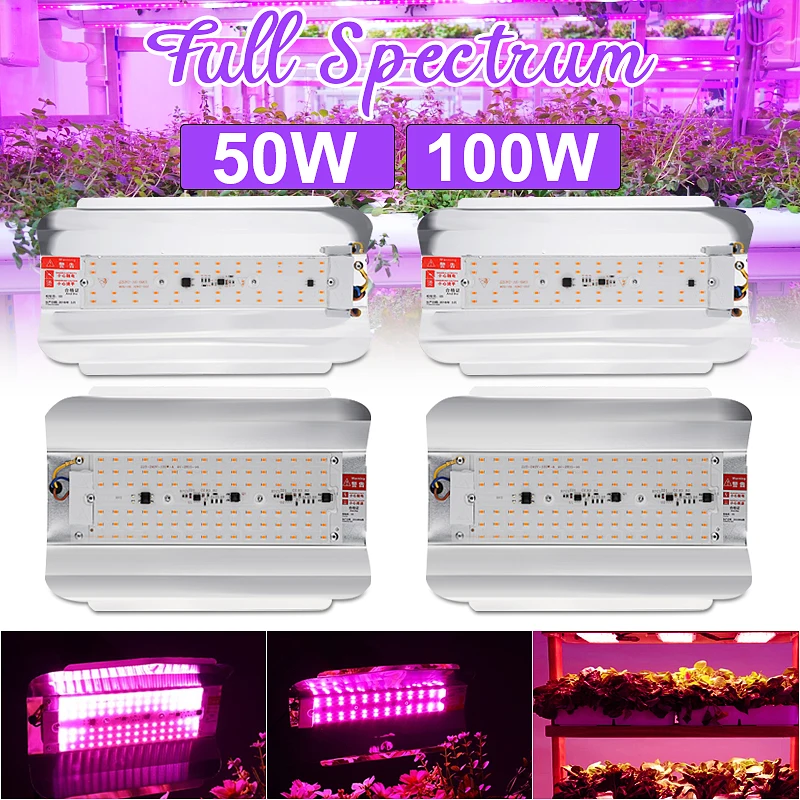 50 W 100 W Светодиодный Фито прожекторы 5730smd 6000lm полный спектр высокой Мощность светодиодный светать гидропоники посева AC220V IP65