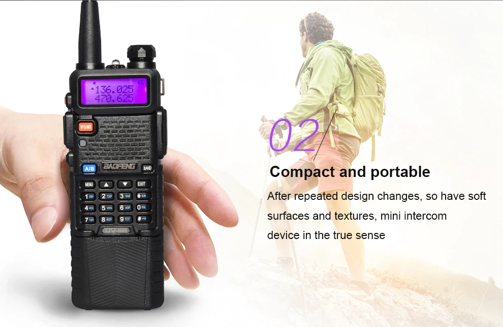 4 шт. рация Baofeng UV-5R радио 128ch 5 Вт двухстороннее радио для охоты двойной дисплей FM VOX Uhf Vhf радиостанция Cb радио