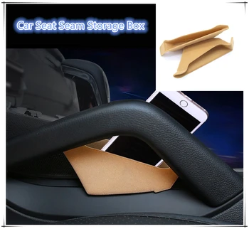 

For Porsche Cayenne 3rd Gen (PO536) 2018 2019 Plastic Interior Car Seat Seam Storage Box Organizer Hoder 2pcs Car Styling